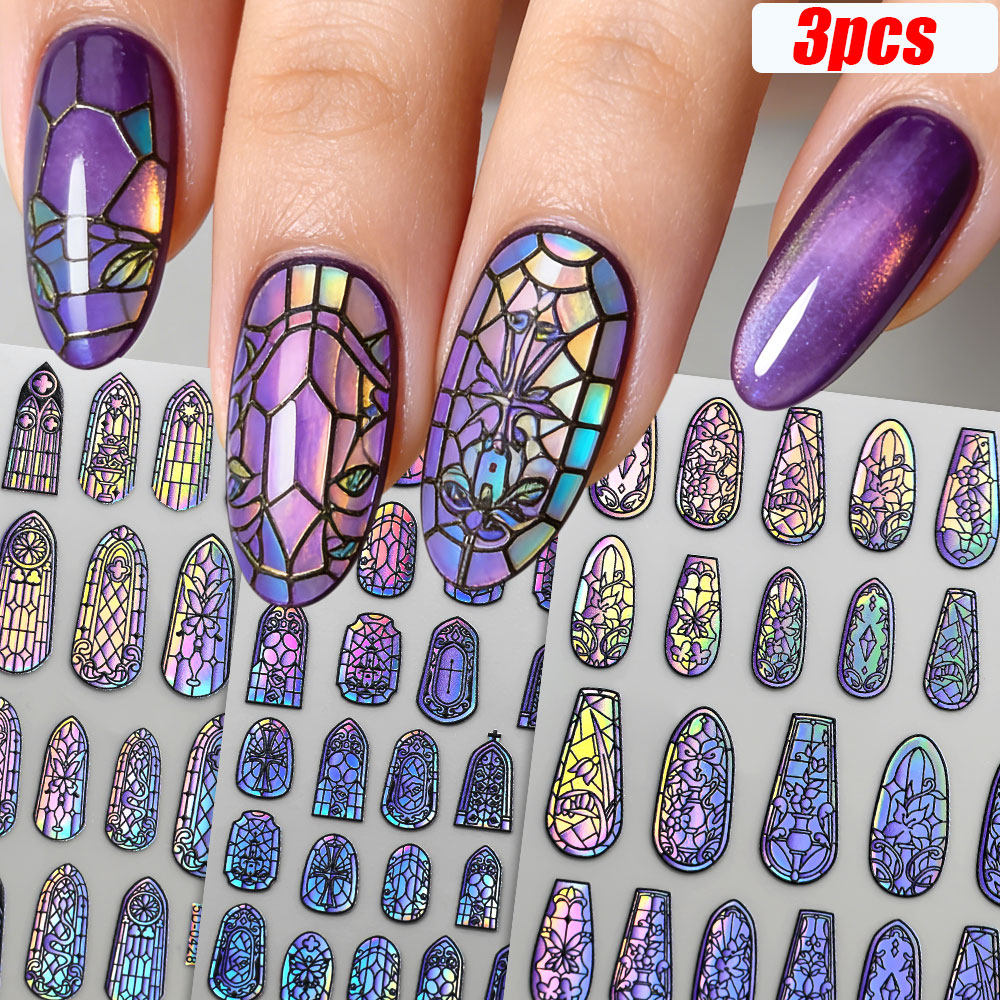 Glitter Vinyl Roll - ملصقات أظافر زجاجية براقة ثلاثية الأبعاد
