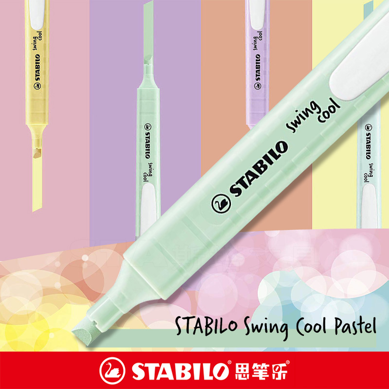 Stabilo Marker Swing Cool - 6 قطعة ستابيلو هيغليغتر 275 معكرون
