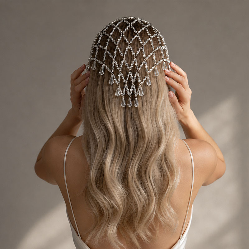 شبكة رأس مزينة باللؤلؤ الصناعي - مراجعة Beaded Trim Fringe وسعره
