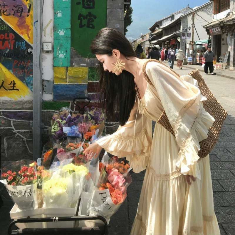 فستان جديد أنيق بياقة مربعة وأ - مراجعة Embellish Knit وسعره